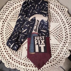 Home Improvement TV Show Just Fix It Binford Tools Hammer Mens Tie Necktie 90s